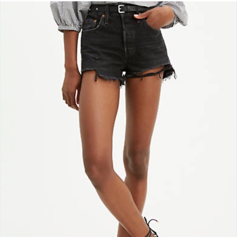 Levi’s Black 501 Denim Shorts